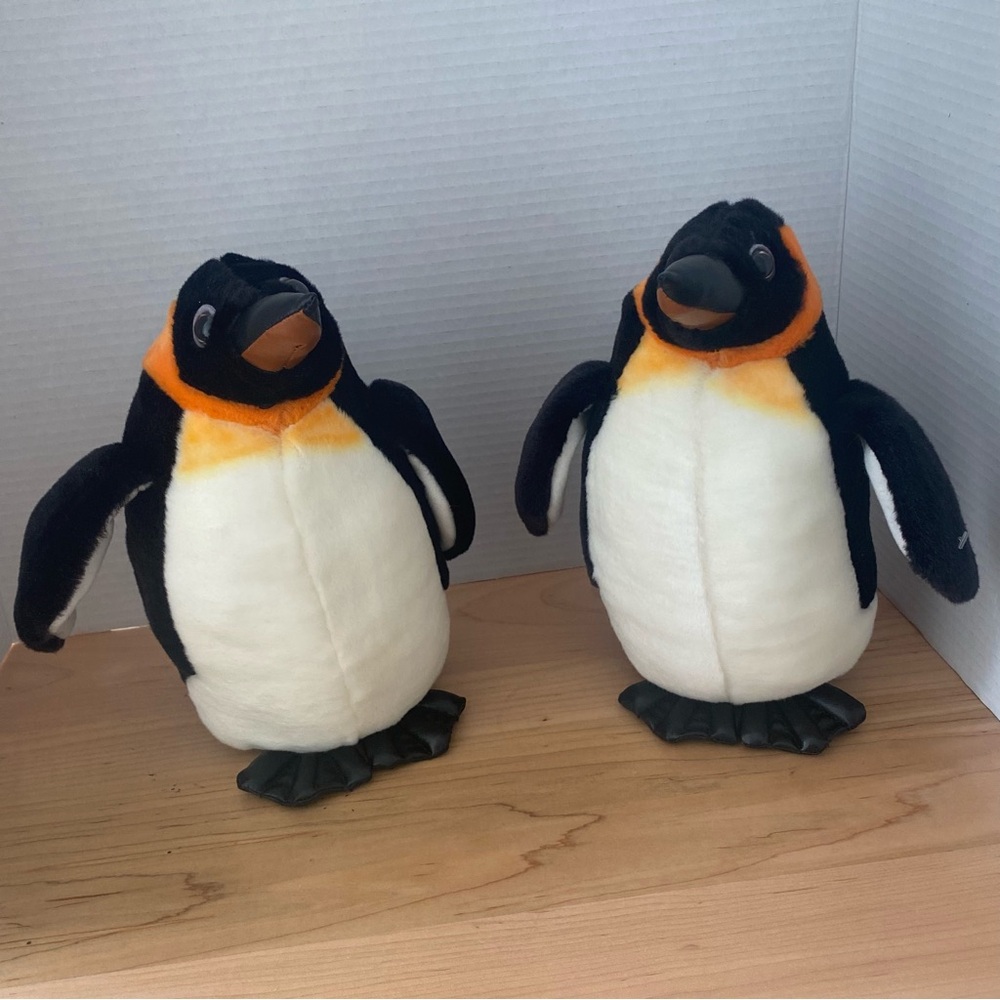 Sea World Unisex Black/White Emperor Penguin Plush Toys Set 2 Collectibles 12”